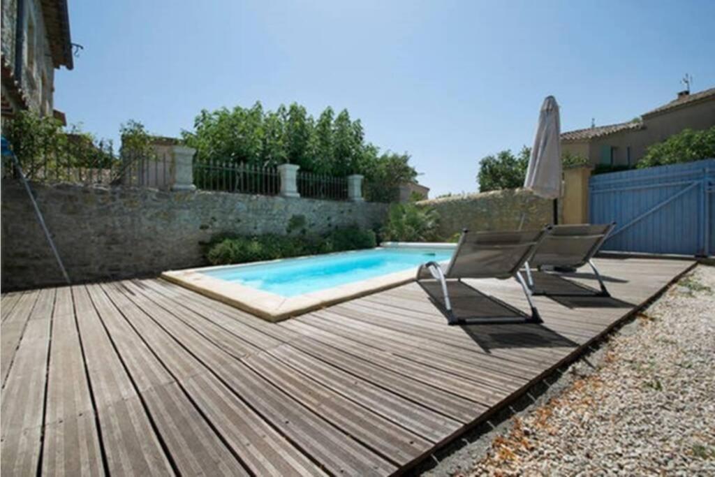 Maison De Plain Pied Pour 4 Pers Piscine Lussan Lussan  Екстериор снимка