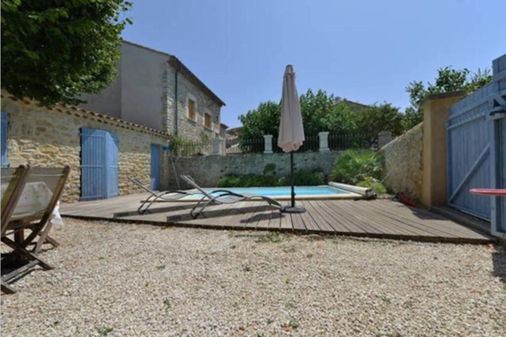 Maison De Plain Pied Pour 4 Pers Piscine Lussan Lussan  Екстериор снимка